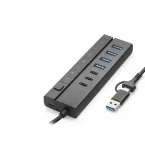 Usb Type-C 3.2 Gen1 Hub Anahtarlı 8 Port 5 Gbps Siyah HDX7062
