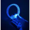 Mavi Led Işıklı Baskı Yapılabilen Pilli Bileklik Bilezik 1,5 cm Genişlik