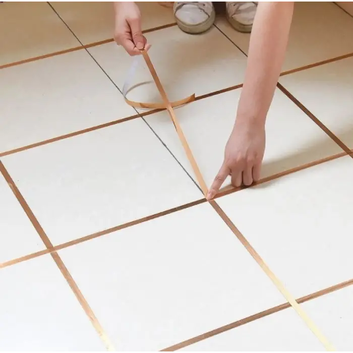 Kullanıma Uygun 1 cm 50 Metre Gold Fayans Arası Şerit Bant