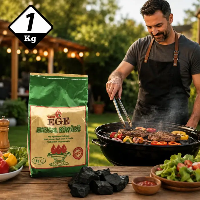 Kullanıma Uygun 1 kg Mangal Kömürü Çıra Meşe Kömürü