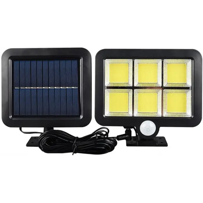 Duvar Lambası 120 Cob Led Solar Panelli 3 Modlu