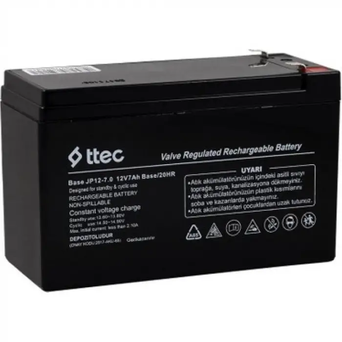 12V 7 AH Base Kuru Bakımsız Akü Çeşidi