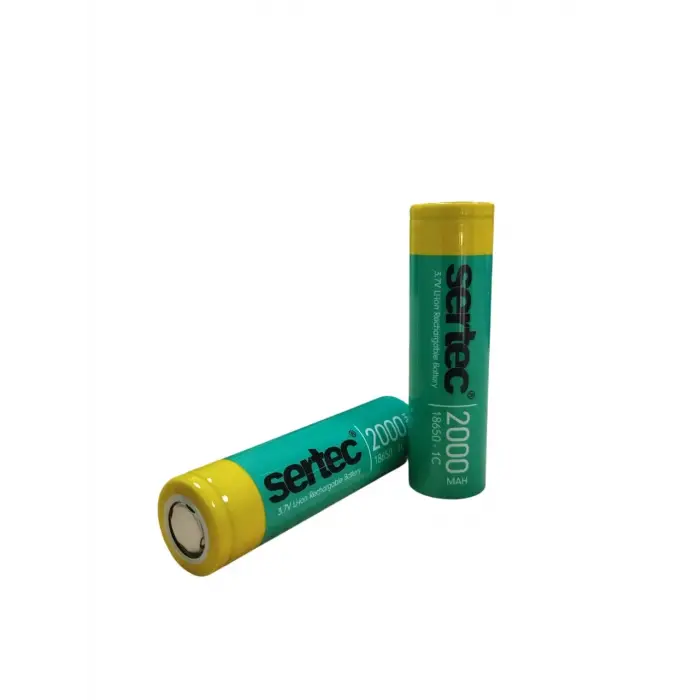 Pil 18650 3.7V 2000 Mah 1C Li Ion Şarjlı