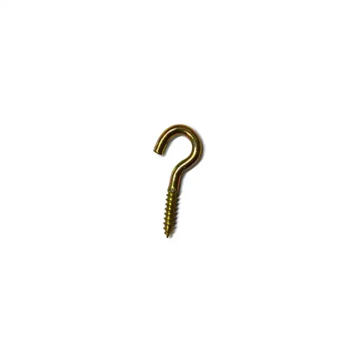 Ahşap 200 Adet Piton 16x30 Açık, 10x25 mm, Sarı Renk Asma ve Sabitleme, Vidalı Çengel Kanca
