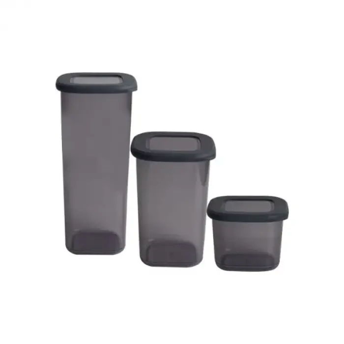 550 ml 3 adet Plastik 3 Boy Erzak Saklama Kabı