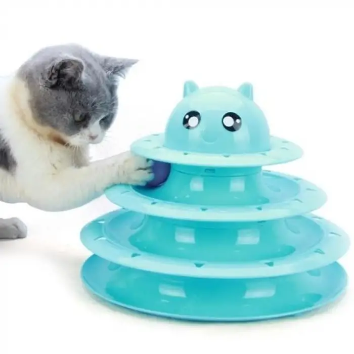 Kauçuk 3 Katlı Kedi Oyuncağı Turntable Cat Toy