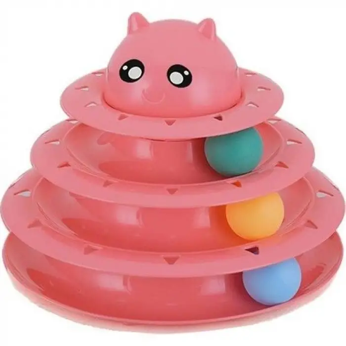 Kauçuk 3 Katlı Kedi Oyuncağı Turntable Cat Toy