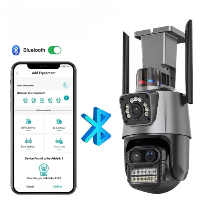 Kullanıma Uygun 3 Lens Wi Fi Güvenlik Kamerası