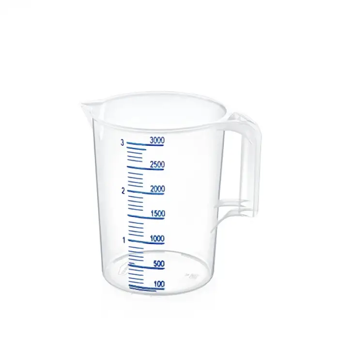3000 ml mavi Plastik 3 Litre Multi Ölçü Kabı