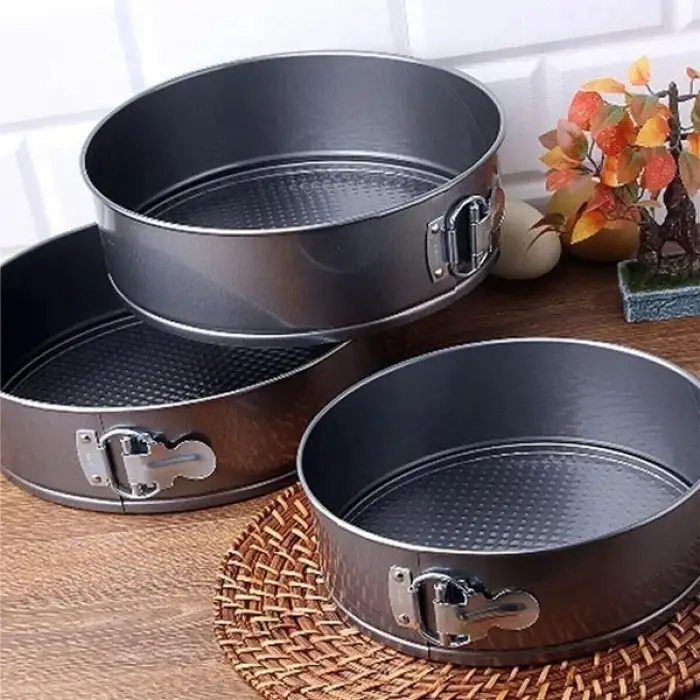 24 cm Metal 3lü Kelepçeli Kek Kalıbı Seti
