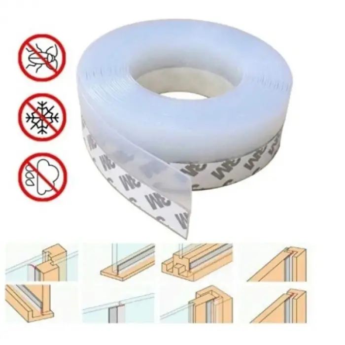 Silikon 3 Metre Kapı Pencere Rüzgar İzolasyon Bandı
