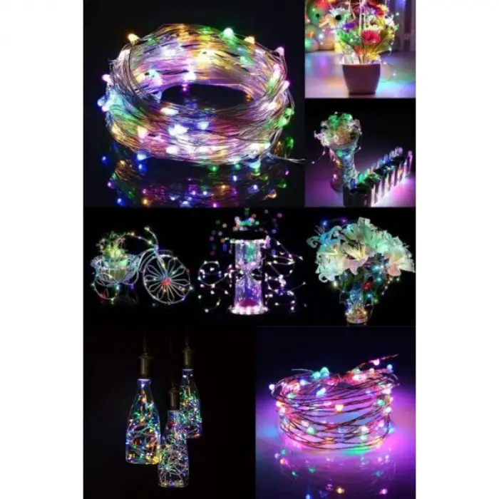 Kullanıma Uygun 3 Metre RGB Pilli Peri Led
