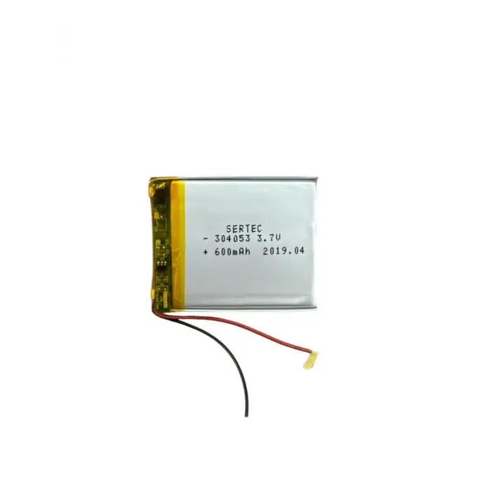 Pil 304053 3.7V 600 MAh Li Polymer (Devreli/1.5A)