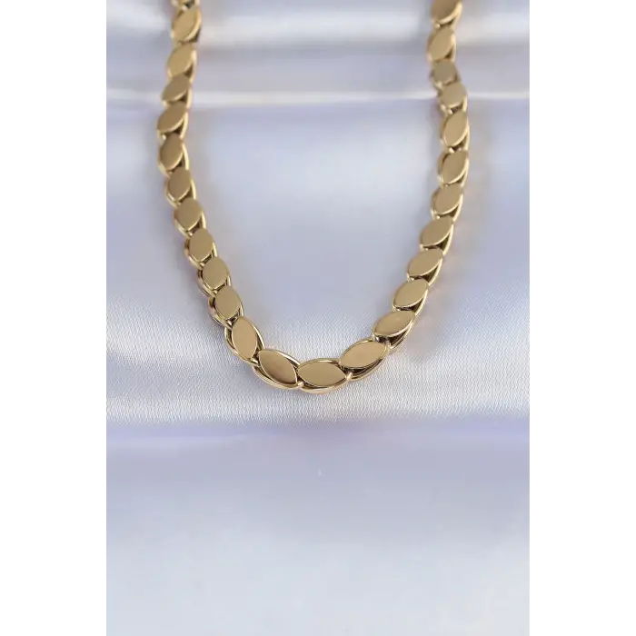Kolye Çelik Gold Renk Arpa Model
