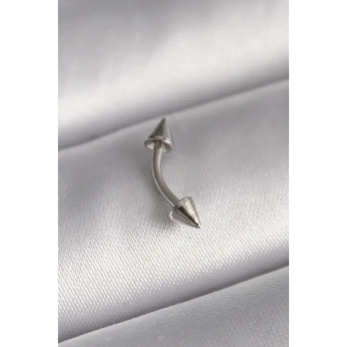 Piercing Çelik Gümüş Renk Çivi Model