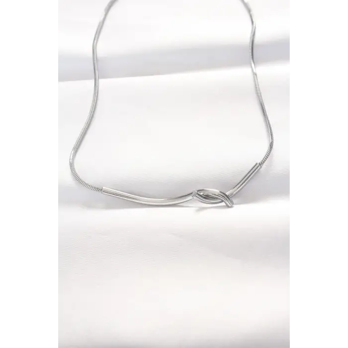 Kolye Çelik Silver Renk