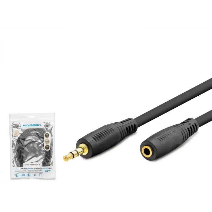 3.5 Mm Aux Uzatma Kablosu 5 M Siyah