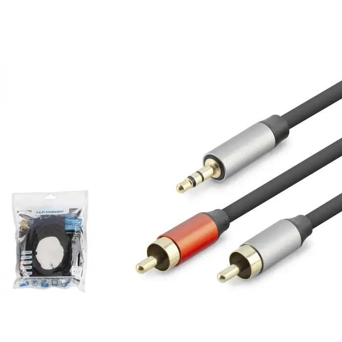 Metal 3.5 Mm To 2 Rca Ses M Siyah