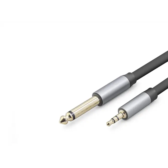 Metal 3.5Mm To 6.35Mm Gitar Kablosu 3 M Siyah