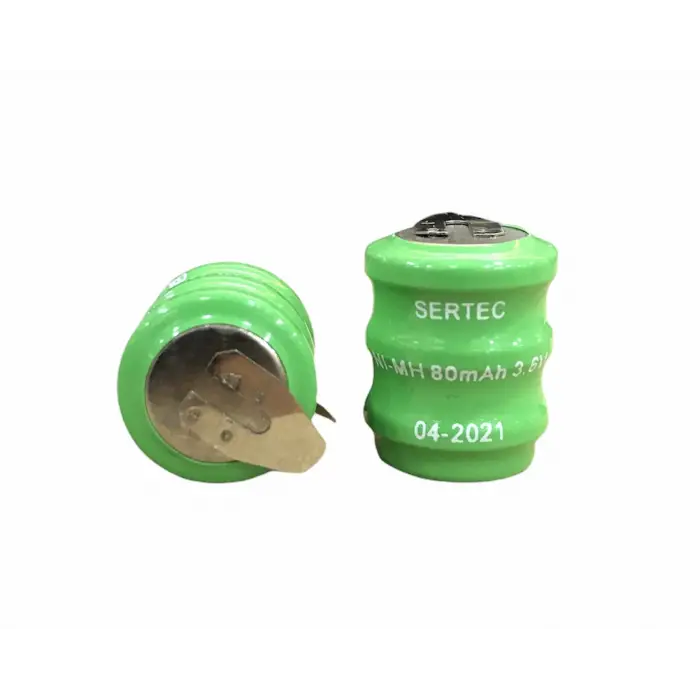 Pil 3.6V 3S1P 80 Mah 2 Pin NI MH Buton