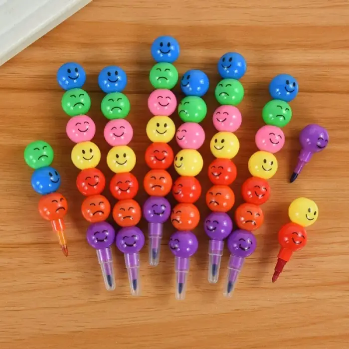 Kullanıma Uygun 4lü Emojili Yumurtlayan Boya Kalemi Seti