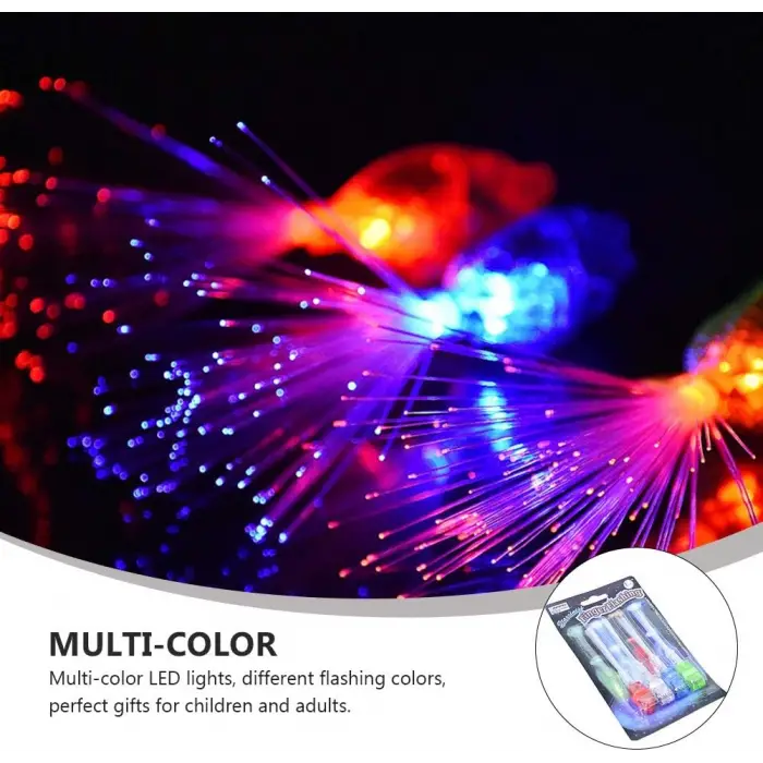 Mavi Kullanıma Uygun 4lü LED Işıklı Renkli Püskül