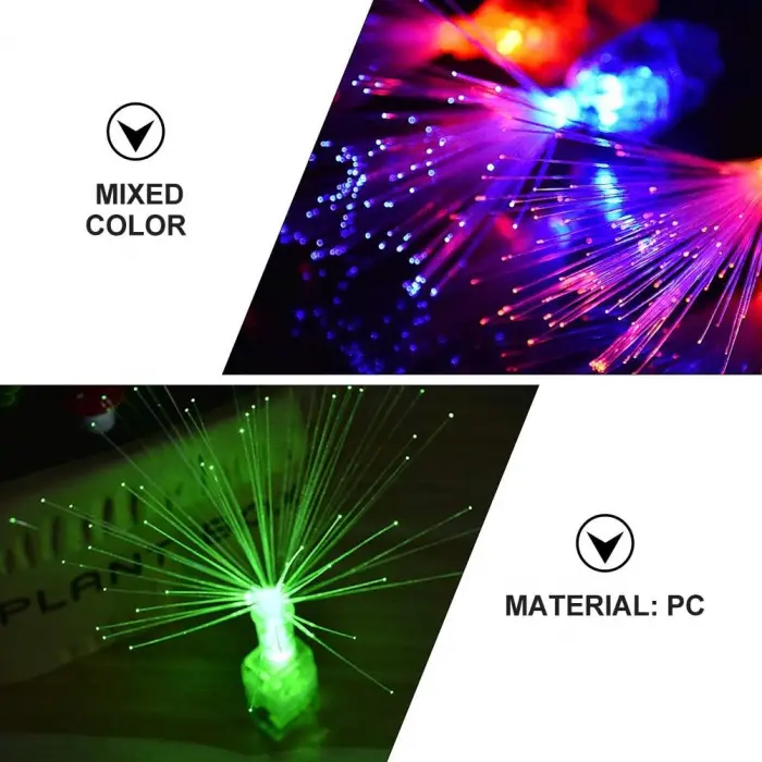 Mavi Kullanıma Uygun 4lü LED Işıklı Renkli Püskül