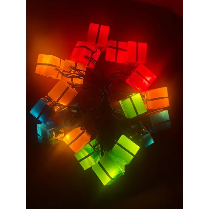 Hediye Kutusu 4 Metre 20 Led Pilli 2 Kademeli Led Işık