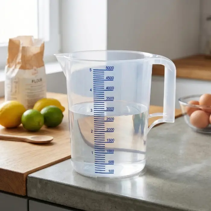 5000 ml mavi Plastik 5 Litre Ölçü Kabı
