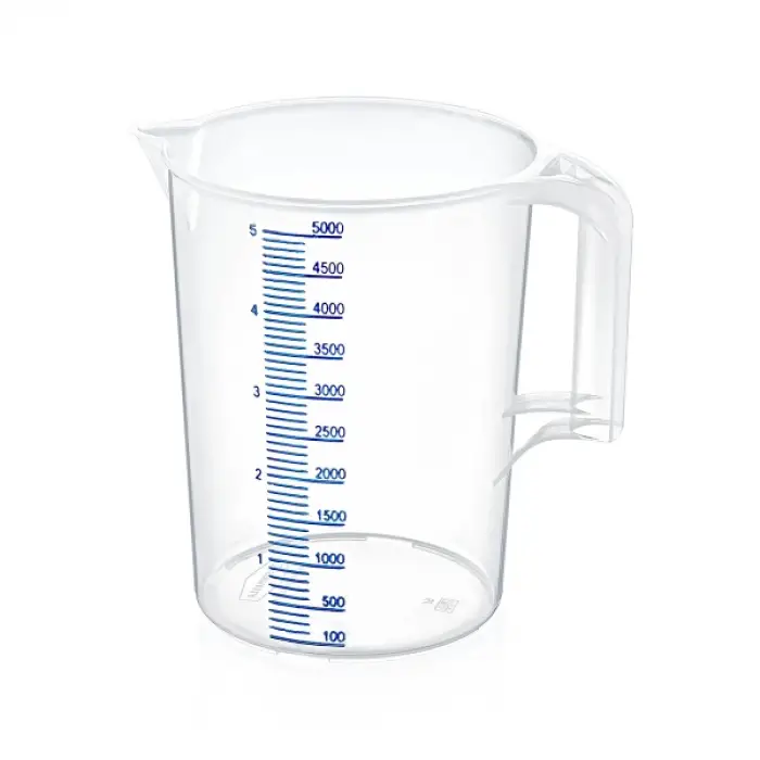 5000 ml mavi Plastik 5 Litre Ölçü Kabı