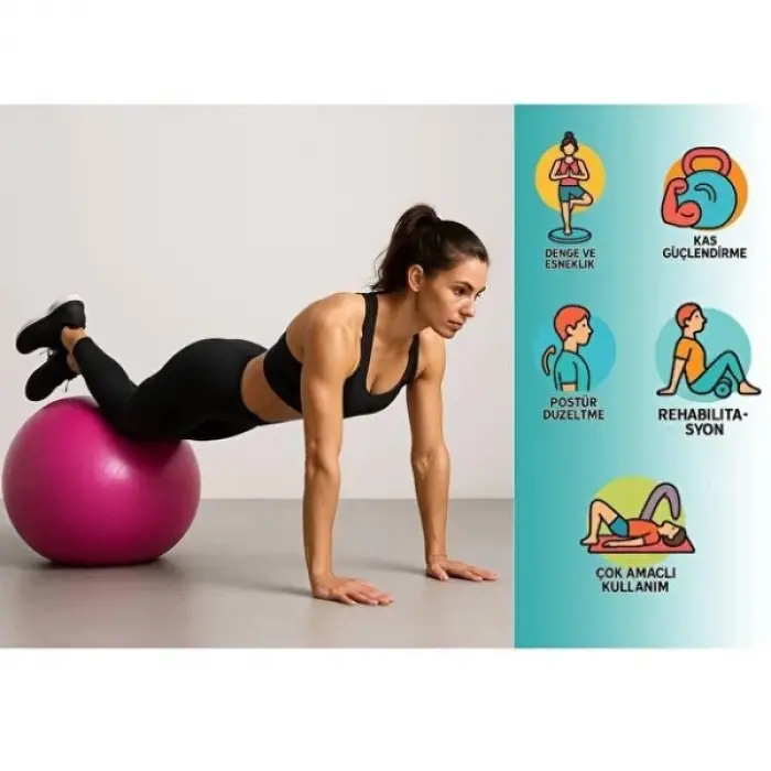 Plastik 60 cm Pilates Topu