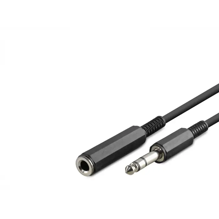 Metal 6.35Mm Gitar Uzatma Kablosu 1.5 M Siyah