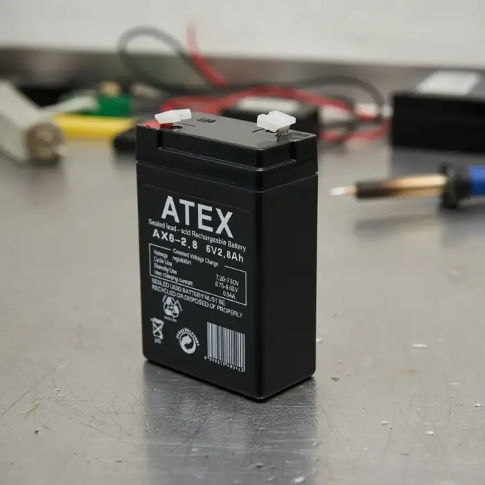 6V 2.8Ah İnce Gövdeli Atex AX6-2.8 Akü