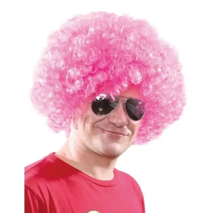 120 Gr Açık Pembe Renk Kıvırcık Afro Bonus Peruk