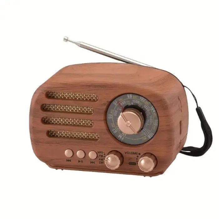 10x15 cm kablosuz Kullanıma Uygun Ahşap Retro Radyo