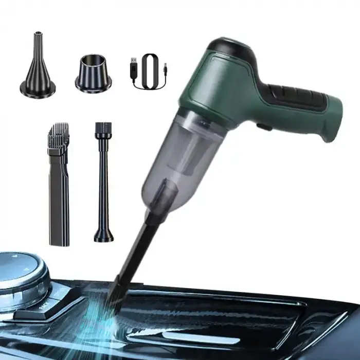 2000mAh kablosuz Kullanıma Uygun Air Blower Araba Süpürgesi Yeşil