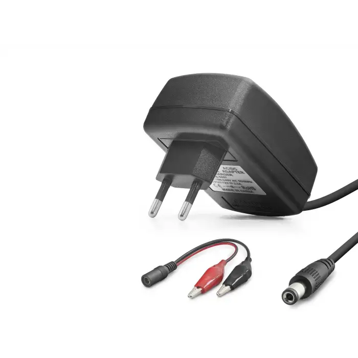 Adaptör Akü Şarj ü 12V 2.5A 30W Krokodil Uç Siyah B5057