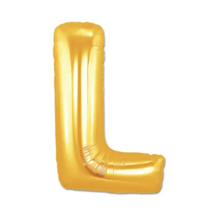 1 Metre Ölçülü Altın Sarısı Folyo Harf Balon