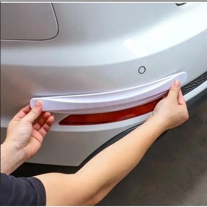 Kullanıma Uygun Araba Tampon Koruyucu Karbon Desenli Beyaz