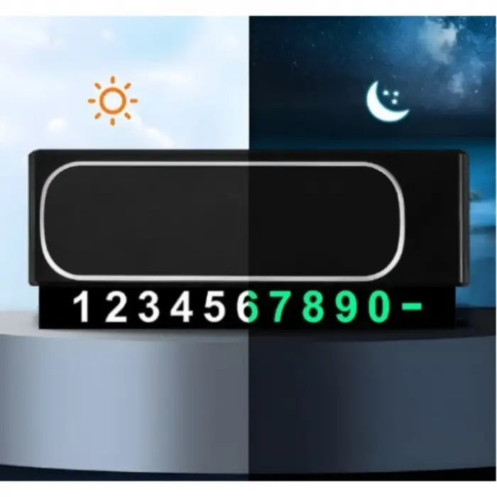 Plastik Araç İçi Numaratör Kayar Kapaklı Fosforlu Torpido Üstü