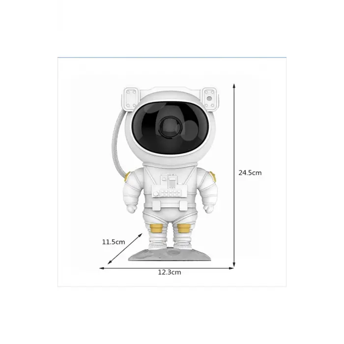 22.8cm Beyaz Kullanıma Uygun Astronot Galaksi Projeksiyon Lamba