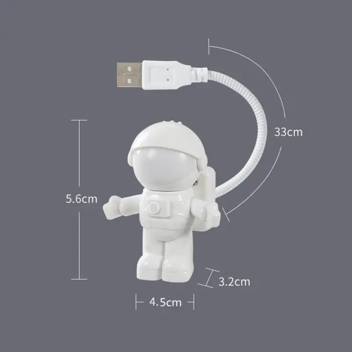 5.6 cm Kullanıma Uygun Astronot USB Gece Lambası