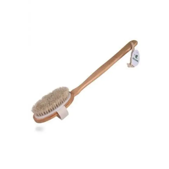 40 cm Deri At Kılı Banyo Fırçası Saplı