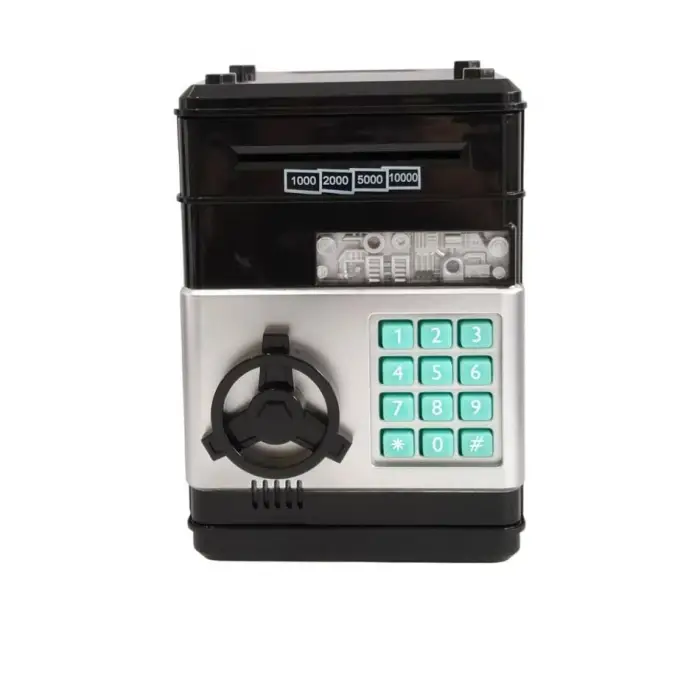 12.5 Cm 3 Adet Atm Kasa Kumbara Siyah
