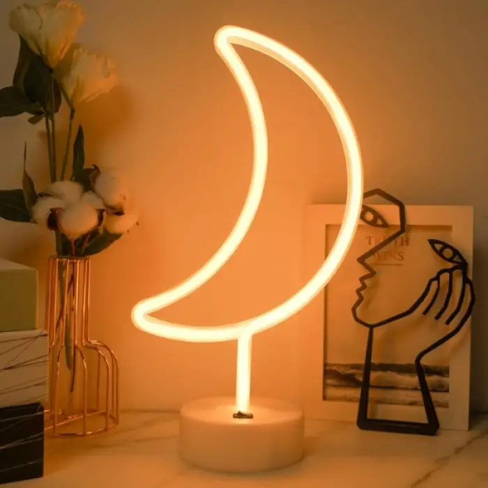 30,5 cm Kullanıma Uygun Ay Neon LED Lamba
