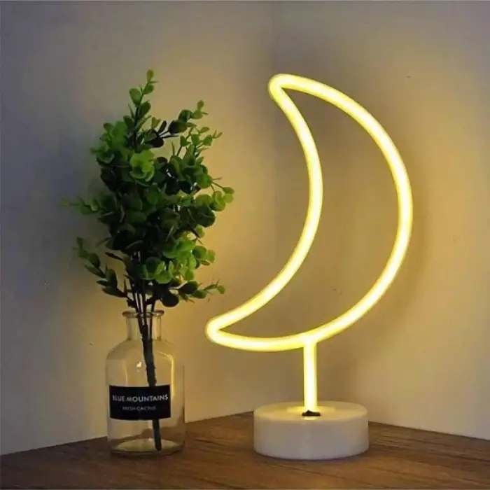 30,5 cm Kullanıma Uygun Ay Neon LED Lamba
