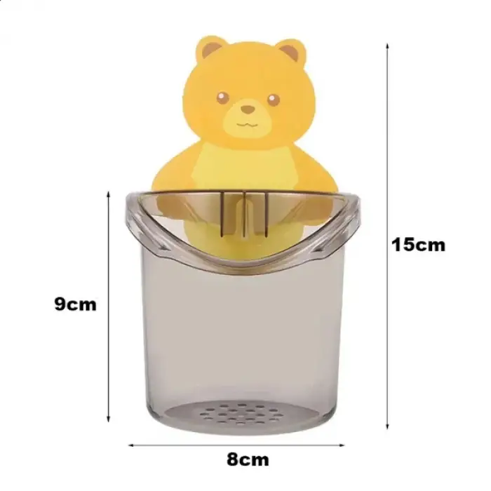 15 cm Kullanıma Uygun Ayı Figürlü Plastik Organizer