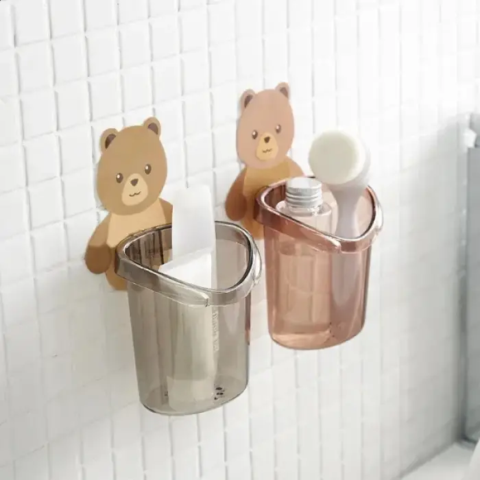 15 cm Kullanıma Uygun Ayı Figürlü Plastik Organizer