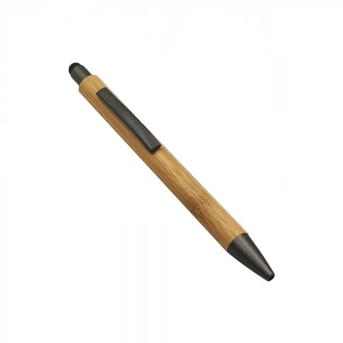 14 cm dokunmatik Kalem Bambu Touchpen Tükenmez