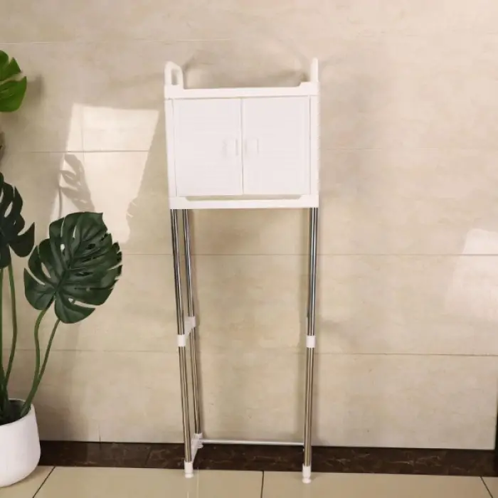 Paslanmaz çelik Plastik Banyo Düzenleyici Raf Dolabı